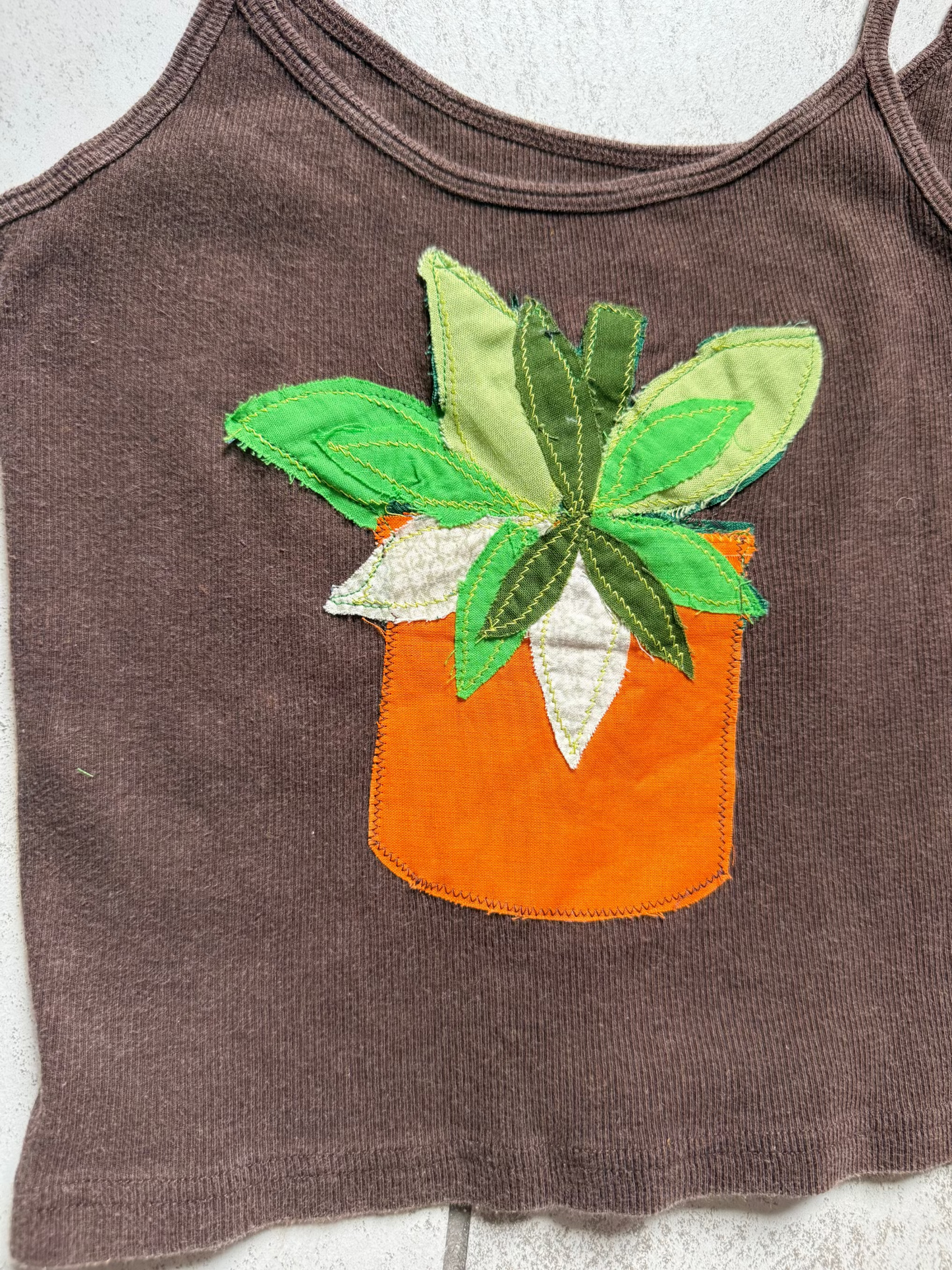 House Plant Cropped Tank (Size Small)