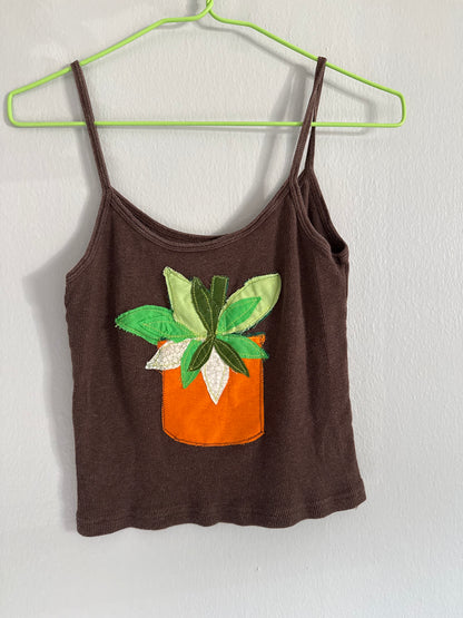 House Plant Cropped Tank (Size Small)